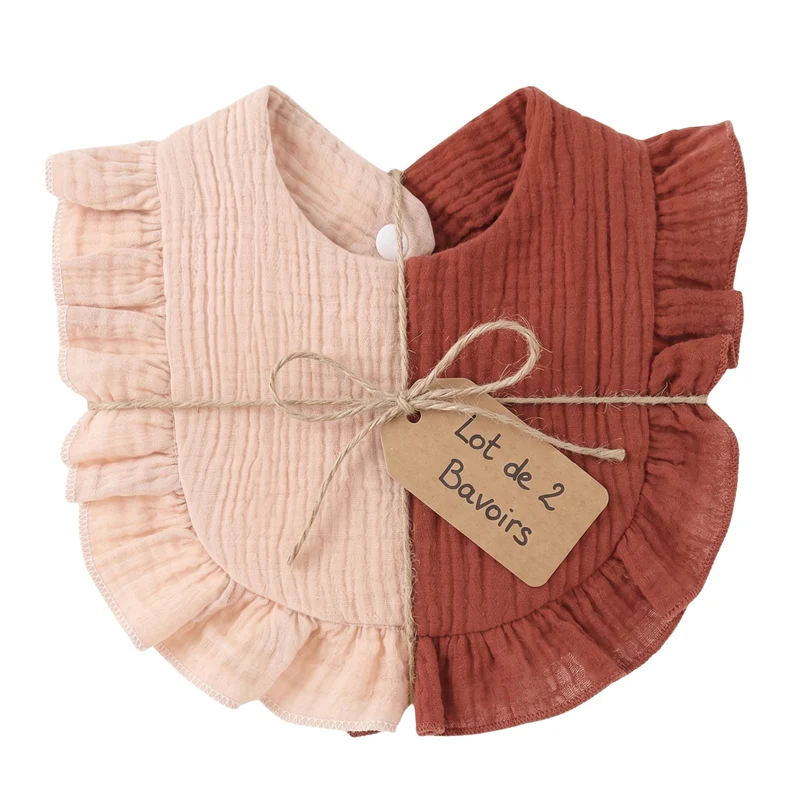 Bavoir Bébé Dentelle - Lot de 2